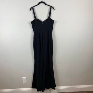 Dress The Population Women's Black Cutout Gown Med